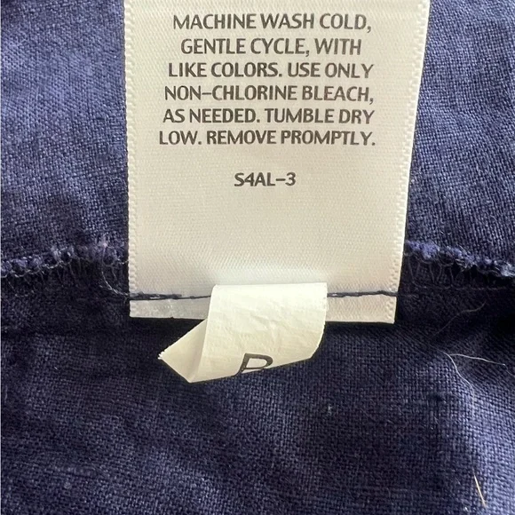 EILEEN FISHER MIDNIGHT HANDKERCHIEF 100% IRISH LINEN DRESS SZ SMALL LINED EUC - Picture 7 of 14